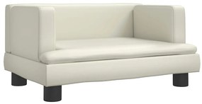 3196325 vidaXL Детски диван кремав 60x40x30 см изкуствена кожа