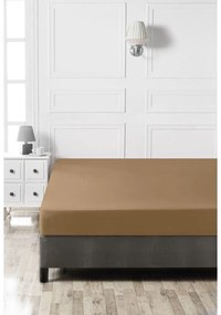 Кафяв еластичен памучен чаршаф 140x200 cm – Mijolnir