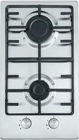 Газов плот за вграждане Finlux FX 320SIX, 3000 W, Две газови дюзи, 500 C, Решетка от чугун, Инокс