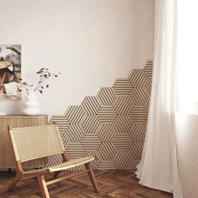 Комплект декоративен панел atmosphera Colva, MDF, 30x26 cm, 3 бр - Тъмно дърво