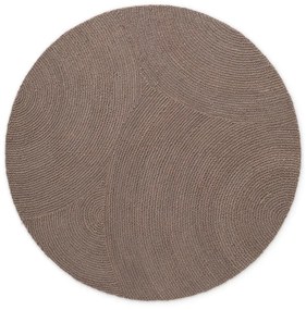 Ръчно изработен вълнен кръгъл килим в кафяво-сив цвят ø 200 cm Eleni Taupe – Hanse Home
