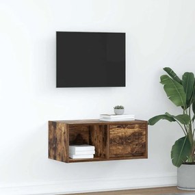 861444 vidaXL ТВ шкаф опушен дъб 60x31x25,5 cm инженерна дървесина