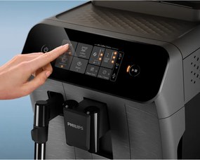 Разопакован: Еспресо машина Philips EP0824/00, 1500W, 15 bar, 1.8l, 12-степенна мелачка, Touch Screen, Таймер, AquaClean, Aroma Extract, My Coffe Choice, Черен/мат