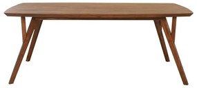 Кафява трапезна маса с акациев плот 100x220 cm Quenza – Light & Living