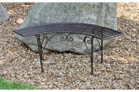 Черно-тъмнокафява метална градинска пейка Fuego – Garden Pleasure