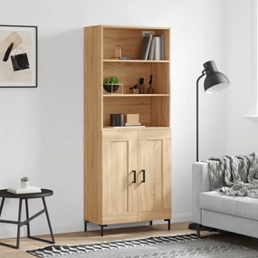 3189960 vidaXL Висок шкаф, дъб сонома, 69,5x34x180 см, инженерно дърво