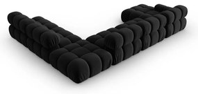 Диван от черно кадифе 379 cm Bellis - Micadoni Home