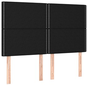 3116192 vidaXL Горни табли за легло, 4 бр, черни, 72x5x78/88 см, плат