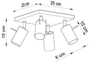Бяла светлина за таван Etna - Sollux