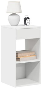 858714 vidaXL Нощни шкафчета с чекмеджета, 2 бр, бели, 35x34x66,5 см