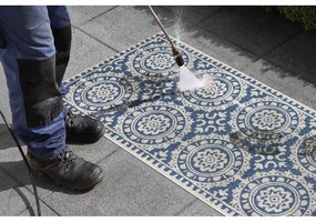 Синьо-кремав килим на открито , 80 x 250 cm Jardin - NORTHRUGS