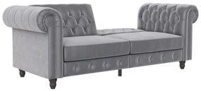 Светлосив кадифен диван 236 cm Felix – Støraa