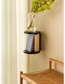 Черен стенен рафт на няколко нива 25,5 cm Oto – Hübsch