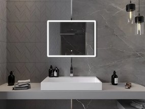 Mexen Navia осветено огледало за баня 80 x 60 см, LED 6000K, анти-пара - 9803-080-060-611-00