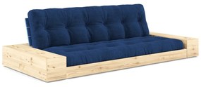 Син разтегателен диван от велур 244 cm Base – Karup Design