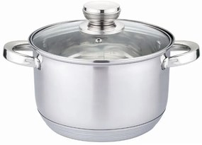 Тенжера HAUS ROLAND , HR-152-4 , със стъклен капак, ф22, огледален инокс