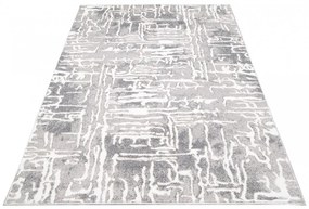 Сив дизайнерски килим с лек абстрактен модел Ширина: 120 см | Дължина: 170 см