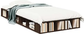 3280530 vidaXL Рамка за легло, кафяв дъб, 90x190 см, инженерно дърво