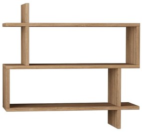 Двоен рафт с дъбов декор в естествен цвят 70 cm Paralel - Kalune Design