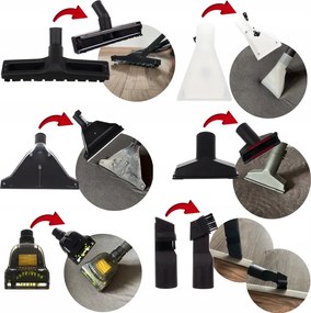 Индустриална прахосмукачка 3 в 1 с HEPA филтър Kaminer