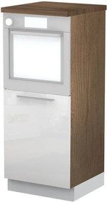 Висок подов шкаф за фурна Raval K14-60-1KR-Fusiko dark - White glossy
