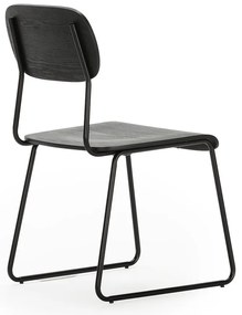 Черни трапезни столове в комплект от 2 бр. Aira – Marckeric