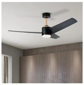 Immax NEO 07280L -LED Вентилатор за таван BEAUTY 18W/230V черен Wi-Fi Tuya + д.у.