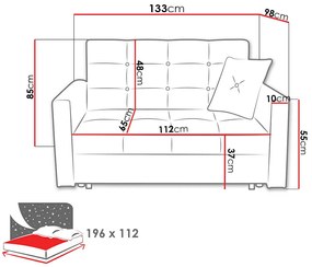 Разтегателен диван Viva Lux II-Mpez