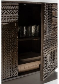 Тъмнокафява маса за телевизор от масивно манго 145x48x40 cm Kalai – MOME