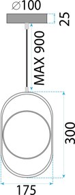 Лампа LED APP1554-CP Black