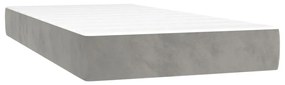 4007154 vidaXL Матрак за легло с покет пружини светлосив 120x190x20 см кадифе