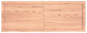 363704 vidaXL Стенен рафт светлокафяв 140x50x(2-4) см обработен масивен дъб