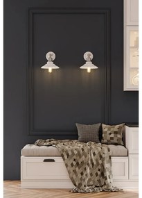 Бяла стенна лампа ø 21 cm Loret – GTV