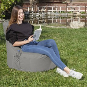 Градински пуф EVA Sport, цвят Сив