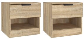 811257 vidaXL Нощни шкафчета, 2 бр, сонома дъб, инженерно дърво