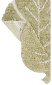 Ръчно изработен памучен детски килим подходящ за пране в цвят каки 75x100 cm Mini Monstera Olive – Lorena Canals