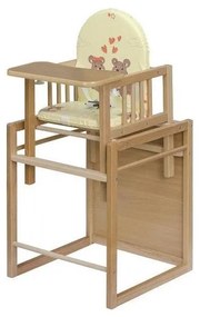 COSING - Детски стол за хранене 2в1 Viktoria бук/кремав