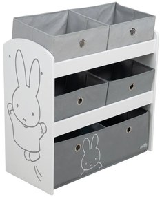 Бял/сив органайзер за детски играчки 63,5x29,5x60 cm Miffy – Roba