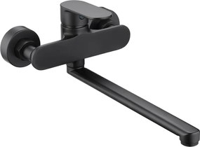 Mexen Milo батерия за вана с дълъг чучур, черна - 71335-70