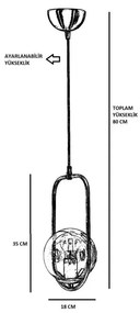 Висящо осветително тяло с метален абажур ø 18 cm Ahu – Opviq lights