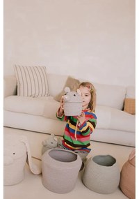 Сива текстилна детска кошница за играчки ø 15x15 cm Mini Renata the Rat – Lorena Canals
