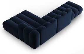 Тъмносин ъглов диван (десен ъгъл) Lupine – Micadoni Home