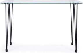Работна маса със стъклен плот 60x120 cm Rondo – Bizzotto