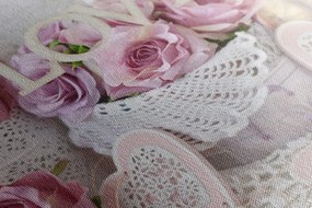 Картина на платно – Винтидж декорация с надпис Love
