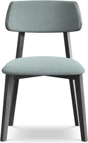 Син трапезен стол от масивна дървесина Niu – Makamii