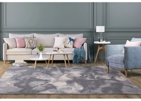 Сив вълнен килим 133x180 cm Cirrus - Agnella