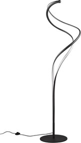 Черна LED подова лампа с метален абажур (височина 160 cm) Nala - Trio Select