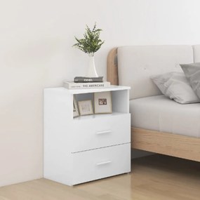 803273 vidaXL Нощни шкафчета, 2 бр, бели, 50x32x60 см