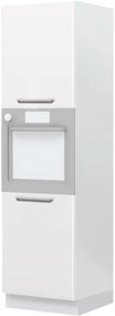 Висок подов шкаф за фурна Modena K21-60-2KR-White glossy - Gray light