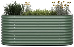 Blumfeldt High Grow, повдигната леха, 200 x 80 x 100 cm, изработена от вълнообразна стоманен лист, лесна за сглобяване, устойчива на ръжда и замръзване